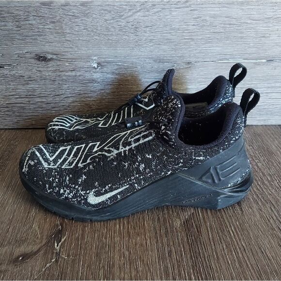 Nike React Metcon Women's Training Shoes Black White Sneaker Size 8.5 - Picture 4 of 10